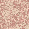 Lace seamless pattern with flowers