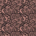 Lace seamless pattern with flowers