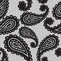 Lace seamless pattern with flowers