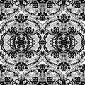 Lace seamless pattern with flowers