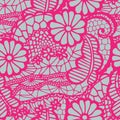 Lace seamless pattern with flowers