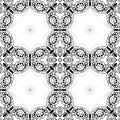 Lace seamless pattern, monochrom colors elegant print Royalty Free Stock Photo
