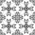 Lace seamless pattern, monochrom colors elegant print Royalty Free Stock Photo