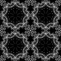 Lace seamless pattern, monochrom colors elegant print Royalty Free Stock Photo