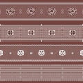 Lace set. Seamless lacework ribbons. Vector. Royalty Free Stock Photo