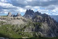 Sharp peaks in dolomites,italy