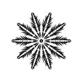 Lace snowflake. Vector design element. Ornamental elegant detail