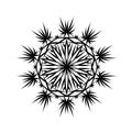 Lace snowflake. Vector design element. Ornamental elegant detail