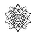 Lace snowflake. Vector design element. Ornamental elegant detail Royalty Free Stock Photo