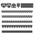 Lace Trim Vector Brush Set Royalty Free Stock Photo