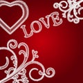 Lace valentines day background