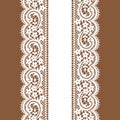 Lace Vertical Seamless Pattern.