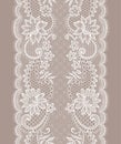 Lace Vertical Seamless Pattern.