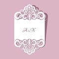 Lace wedding card