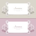 Lace wedding cards Royalty Free Stock Photo
