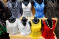 Lace women clothing in Murano. Italy Royalty Free Stock Photo