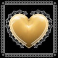 Graphic illustration with decorative heart 4