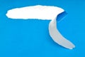 Lacerated hole paper Royalty Free Stock Photo