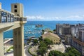 Lacerda Elevator and All Saints Bay in Salvador, Bahia, Brazil Royalty Free Stock Photo