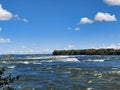 Lachine Rapids view seen from the Rapids Park in Montreal, Quebec, Canada on s sunny summer day