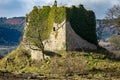 The ivy covered remains of Old Castle Lachlan. Royalty Free Stock Photo