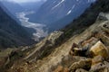 Lachung river flowing through Yumthang Valley or Sikkim Valley of Flowers sanctuary, Himalayan mountains at North Sikkim, India. Royalty Free Stock Photo