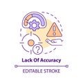 Lack of accuracy concept icon Royalty Free Stock Photo