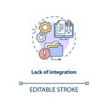 Lack of integration concept icon