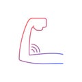 Lack of muscular strength gradient linear vector icon