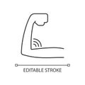 Lack of muscular strength linear icon