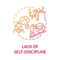 Lack of self discipline concept icon