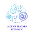 Lack of teacher feedback concept icon Royalty Free Stock Photo
