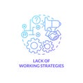 Lack of working strategies blue gradient concept icon Royalty Free Stock Photo