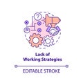 Lack of working strategies concept icon Royalty Free Stock Photo