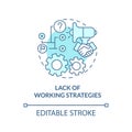 Lack of working strategies turquoise concept icon Royalty Free Stock Photo