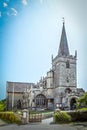 Lacock UK_St Cyriac`s Church_14th-century Norman style church open to tourists in historic English Cotwolds village Royalty Free Stock Photo