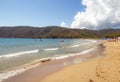 Lacona, Island of Elba Italy - 18 September 2021 people enjoying sandy beach at Lacona, perfect for families and camping