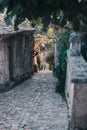 Lacoste, Vaucluse, Provence-Alpes-Cote d`Azur, France, September 25, 2018: Lacoste Street view