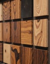 Lacquered wood samples arranged in a grid layout for design inspiration Royalty Free Stock Photo