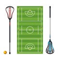 Lacrosse Field and Sticks and Balls