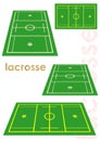 Lacrosse fields set. Royalty Free Stock Photo