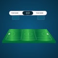 Lacrosse or Football Soccer Scoreboard Chart. vector illustration