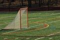 Lacrosse goal on a turf field