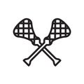 lacrosse icon isolated on white background Royalty Free Stock Photo