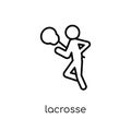 Lacrosse icon. Trendy modern flat linear vector Lacrosse icon on