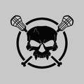 Lacrosse logo team with skull mascot