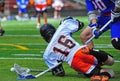 Lacrosse player down Royalty Free Stock Photo