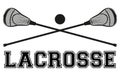 Lacrosse sticks and ball. Flat style