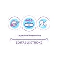 Lactational amenorrhea concept icon