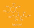 Lactitol sweetener and laxative molecule. Skeletal formula.